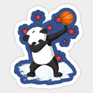 Basketball Kids Dabbing Panda Sticker